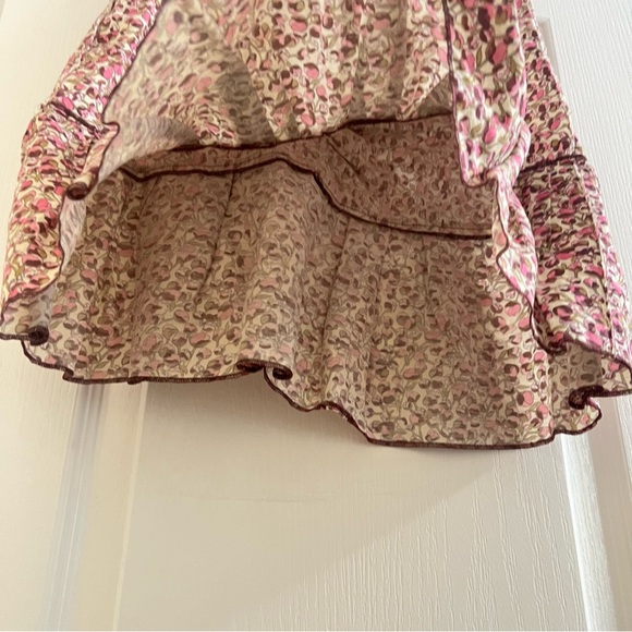 NINA RICCI • Paris• Pink Poppy Floral Linen Skirt 36| 4 Made in France - Picture 7 of 16